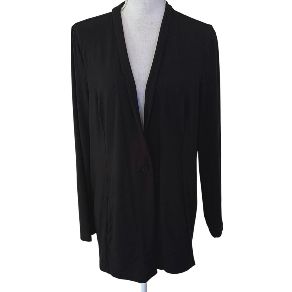 J Jill Wearever Collection Size L Jacket One Button Travel Friendly